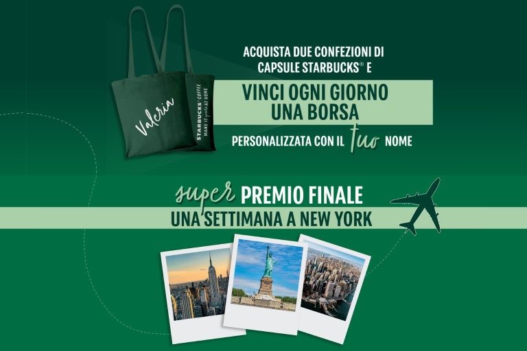 Vinci Una Borsa Personalizzata Ed Un Viaggio a New York Con Starbucks At Home